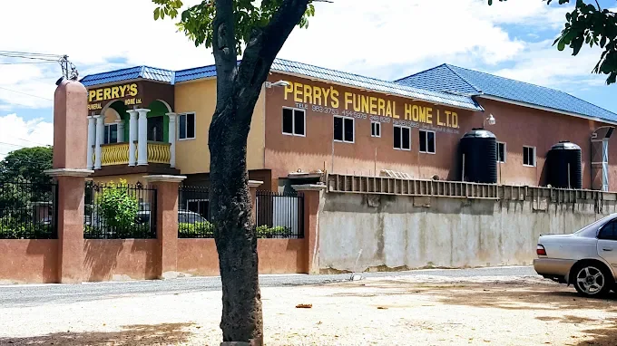Street view of Perry's Funeral Home in Spanish Town