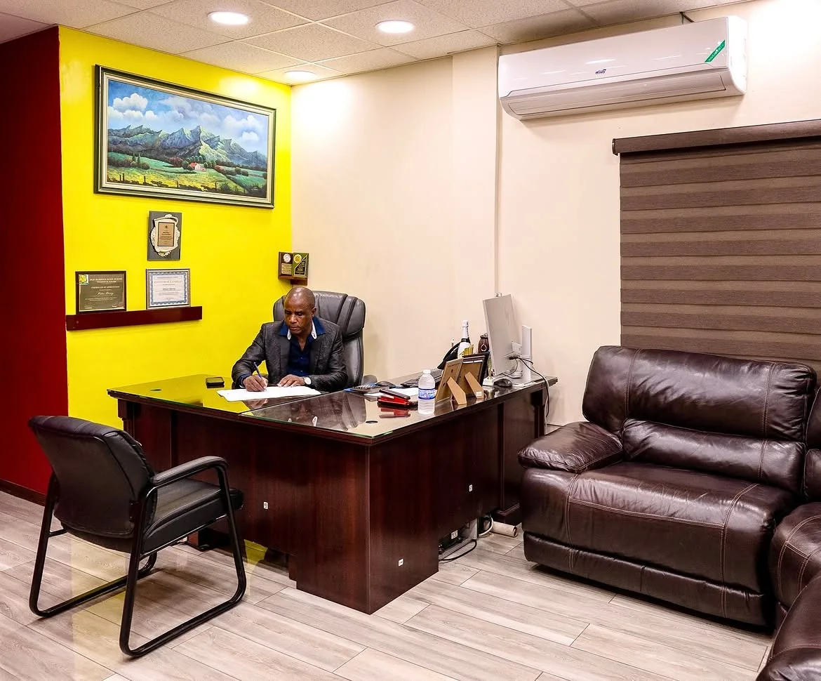 Perry's Funeral Home office in Spanish Town